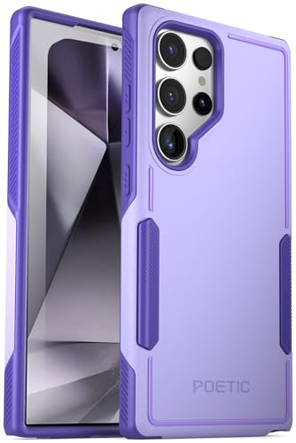 Coque Galaxy S24 Ultra 5G robuste Poetic Neon fine violette 6.8"