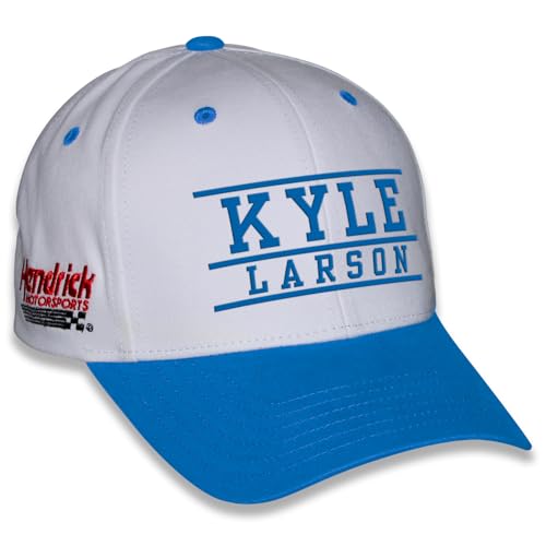 Gorra blanca Snapback de algodón Kyle Larson #5 NASCAR miniatura 3