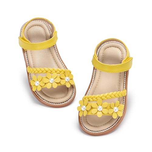 Image of GINFIVE Toddler Girls Sandals Little Girls Kids Summer Shoes Toddler Sandals