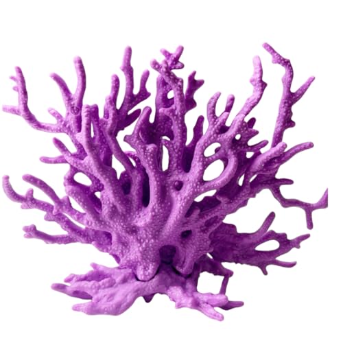 Cadzyre Holz Aquarium-deko Gefälschte Koralle, Garnelen Aquarium & Aquarienpflanze Echt, Geeignet für kleine bis mittlere Aquarien (lila)