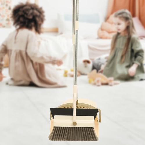 VICASKY Besen und Kehrschaufel Set mit Langem Stiel Magnetische Verbindung Leichtes Design Dichte Borsten für Effiziente Reinigung Haarschmutz Besen für Haushalt Praktische Aufhängung – Bild 7