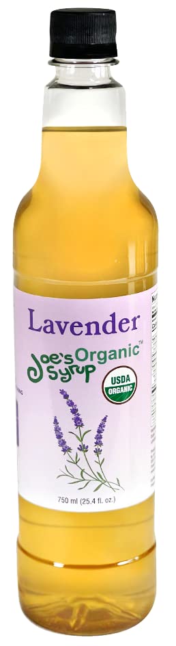 Joe's Syrup Jarabe con sabor orgánico, lavanda orgánica, 25.4fl oz (paquete de 3)