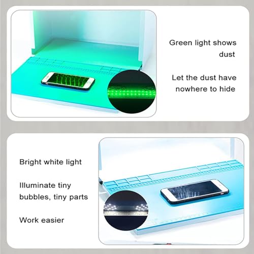Vertikale Laminar Flow Hood Clean Bench, Doppelventilator Staubfreie Werkbank, Einstellbare Lichthelligkeit, Tragbare Filtereinheit für Handy Reparatur