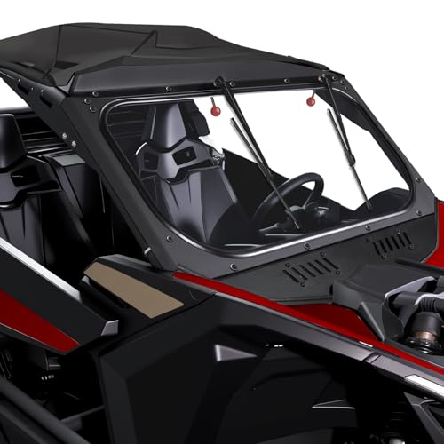 StarknightMT Maverick X3 Glass Windshield with Wipers Sliding Vents - Scratch Resistant X3 Windshield Compatible with Can-Am Maverick X3 XRS XDS Turbo R 2017-2026 DOT Approved Laminated Safety Glass