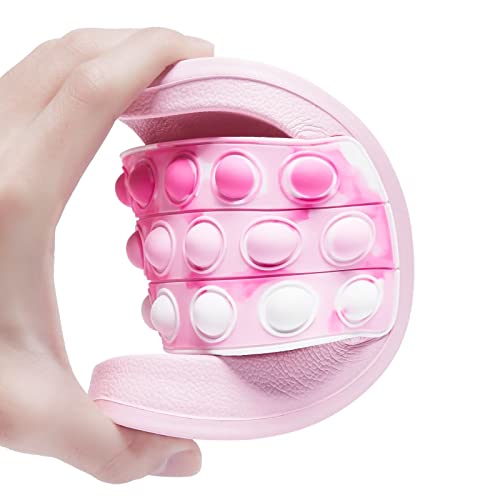 Eashi Pop Slides For Kids, Comfy Boys Girls Sandals, Toddler Slippers For House Shower Beach Arch Support Non-Slip Pink #TOP4