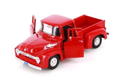 Modelo a escala 1:24 Ford F-100 Pickup 1956 rojo miniatura 2