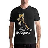 Worrwuy Jean Come Michel Artist Basquiat T Shirts Mens Fashion T Shirt Cotton Tee Shirts Short Sleeve Black X-Large