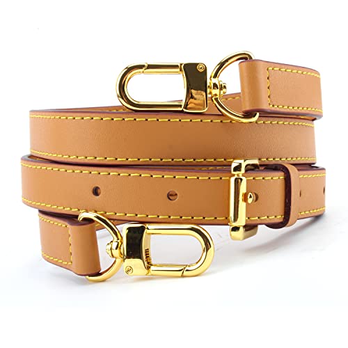 Image of Vachetta Leather Adjustable Crossbody Strap for Leather Shoulder Strap Belt Replacement Suitable for L V Handbags