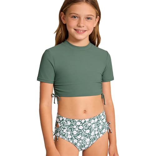 Bikini de dos piezas para niñas ideal para juegos playeros y natación de talle alto