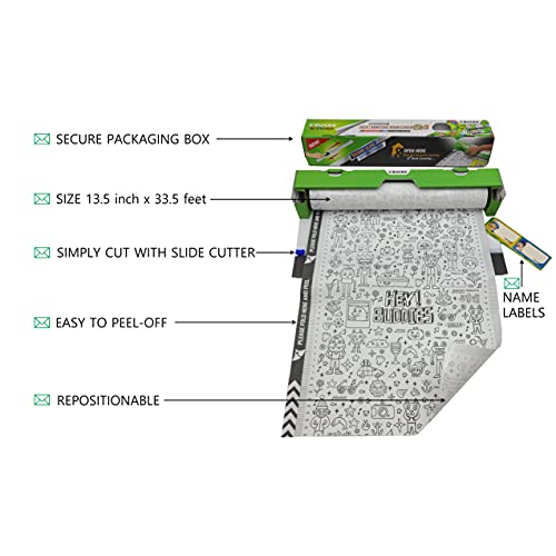 Clear Paperback Book Cover Protector Includes Slider - Covers Upto 20 Books (13In X 33.5Ft) #TOP1