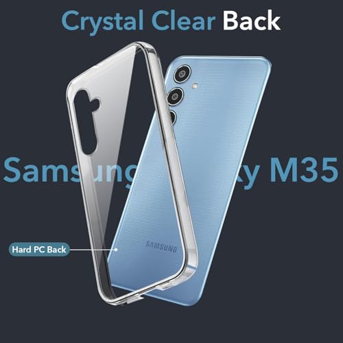 Image of DIZORO Compatible with Samsung Galaxy M35 5G Back Cover Case Clear,[ Anti Yellow ][Military Grade Protection] Hard PC Back Cover Transparent