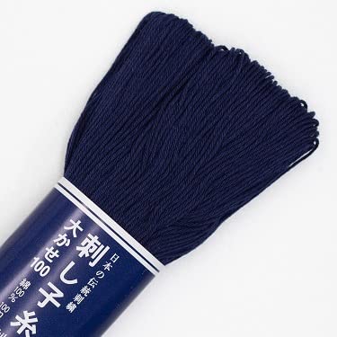 Hilo Olympus Sashiko - Madeja de 100 m - Hilo japonés para bordado y acolchado (103-Azul marino) miniatura 1