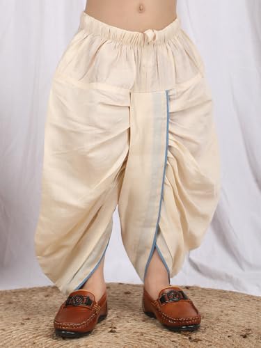 Image of POLKA TOTS Pure Cotton Traditional Dhoti Kurta Set for Baby Boys, Toddlers & Kids | Soft and Breathable Cotton Ethnic Dress for Festivals and Weddings | Traditional Elegant Indian Festive Clothing