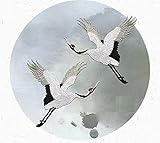 Sourcemall One Pair Sew on Red Crowned Crane Patches, Embroidered Patches for DIY Clothing, Jackets, Jeans, Backpacks, Hats, Arts Craft Sew Making (White Crane)