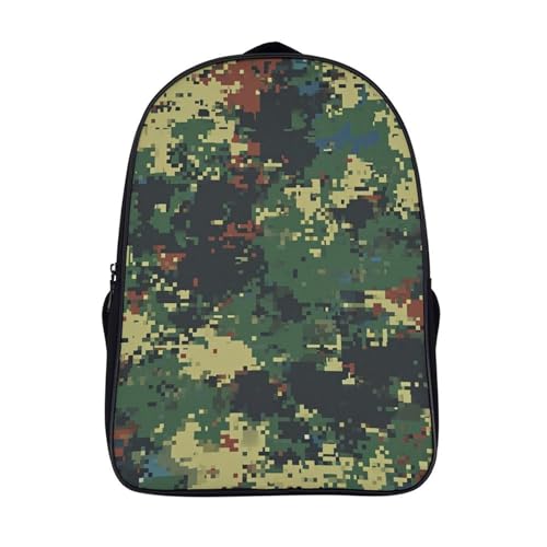 Mochila camuflaje para niños escolar con capa plegable y pecho 3D de 40x28x16cm