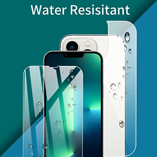 PaceBid [Pack of 2 Tempered Glass Compatible with iPhone 13 Pro Screen Protector + Tempered Glass Back - Image 4