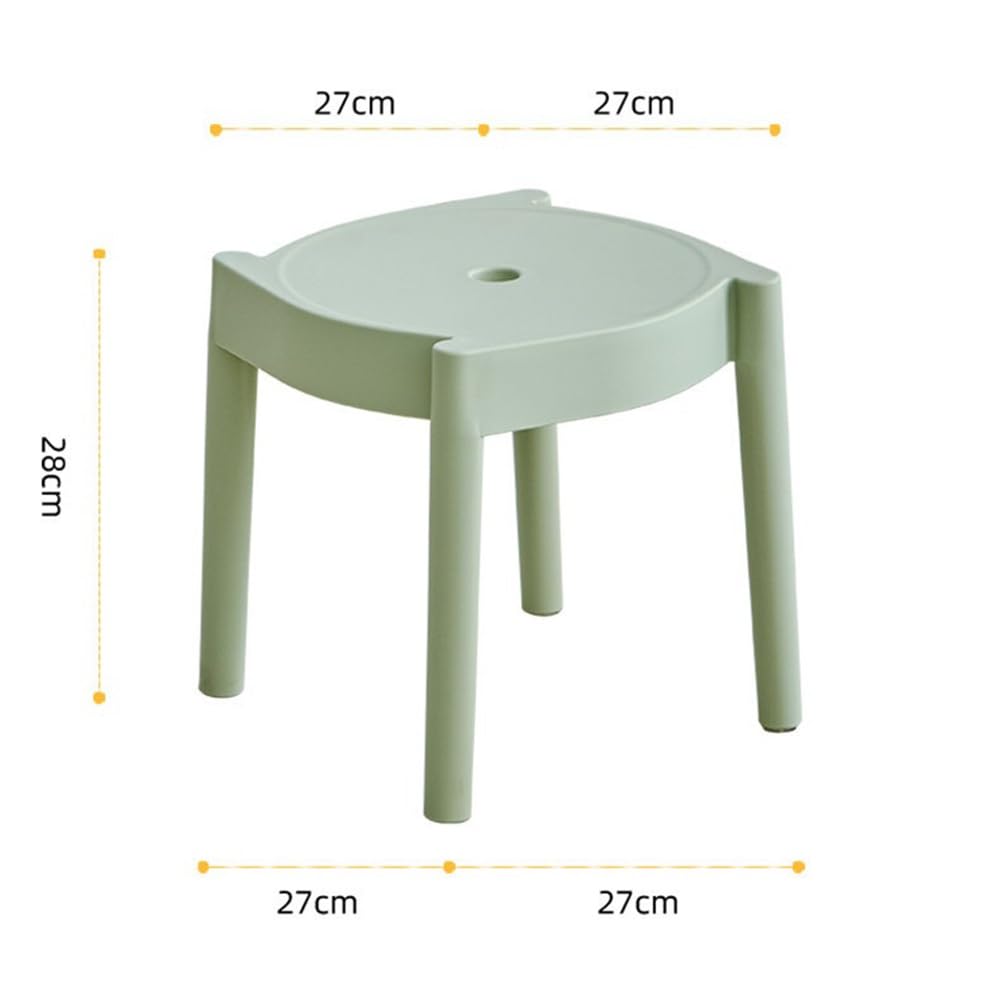 Sgabello Quadrato in Plastica Adatto al Balcone del Bagno Ufficio(Pink)
