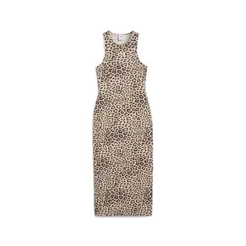 PUMA Women's Leo Luxe Slim Dress, Alpine Snow/Ice Coffee