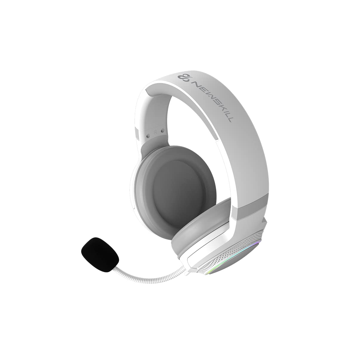 NEWSKILL Sobek 7.1 V2 Auriculares Gaming con Sonido Virtual 7.1 USB Micro y Luces RGB para pc y Consolas - Color Blanco