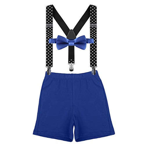 Image of IBTOM CASTLE Baby Boys 1st /2nd Birthday Cake Smash Outfit Suspenders Bloomers Bowtie Set Fishing Party Clothes