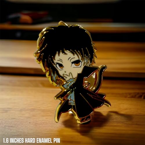 Image of Bungo Stray Dogs Enamel Pins - Osamu Dazai Pin & Manga Keychain Merch - Hard Enamel Figure Pin