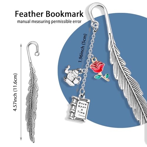 KUIYAI Fairy Tale Gift Princess Belle Gift Metal Bookmark for Reader Book Lover Bookish Bookworm Book Nerd (Beauty Beast bm UK) - Image 2