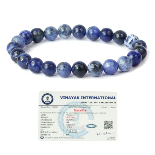 Image of Certified Natural Crystal Stone 8 mm Round Beads Bracelet for Men & Women | Reiki Charged Gemstone Bracelet | Multiple Stone Variants Available