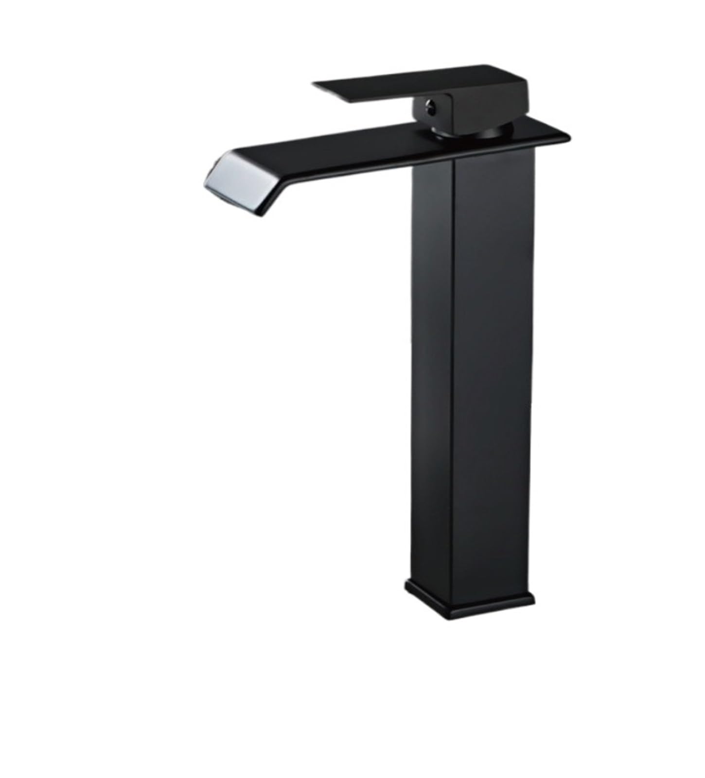 ZQFHSX Kitchen Tap, Waterfall Basin Sink Faucet, Gold and Black Brass Bathroom Faucet Deck Mounted Washbasin Taps(Black Tall)