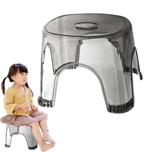 Transparenter Duschhocker, tragbar, rutschfest, wasserdicht, transparenter Hocker, klarer Sitz, Duschecksitz, Badezimmer-Tritthocker, Duscheckhocker für Badezimmer, Nachttisch, kleine Duschräume
