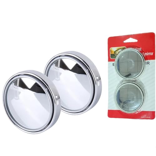 Image of Raquel HD Glass Frame Round Convex Rear View Blind Spot Mirror Cars /Trucks /Vans -Pack of 2 (Pack of 2)
