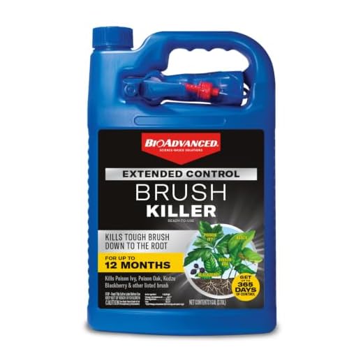 BioAdvanced Extended Control Brush Killer Spray - Bamboo Killer Spray - Ready-to-Use - Kills Tough Brush Like Bamboo & Poison Ivy - Lasts Up to 365 Days - Visible Results in 1-28 Days - 1 gal Bottle