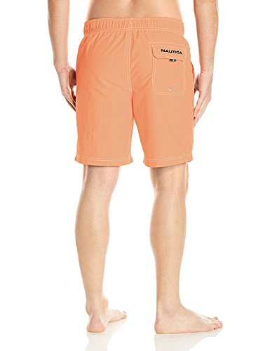 Image of Nautica Men's Solid Quick Dry Classic Logo Swim Trunk