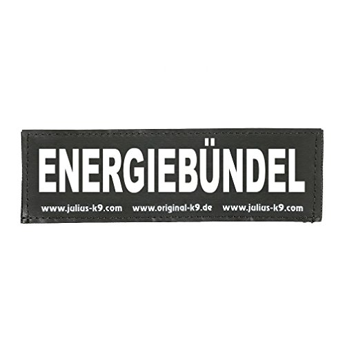 JULIUS K-9 Klettaufschrift, ENERGIEBÜNDEL, klein, Schwarz