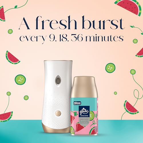 Glade Automatic Spray Refill, Watermelon & Cucumber, Scented Air Freshener for Home and Bathroom, 6.2 Oz, 2 Count - image 2