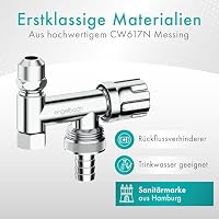 Engelbach® Universal Eckfix Gerätezusatzventil mit Rückflussverhinderer – Ansicht 3