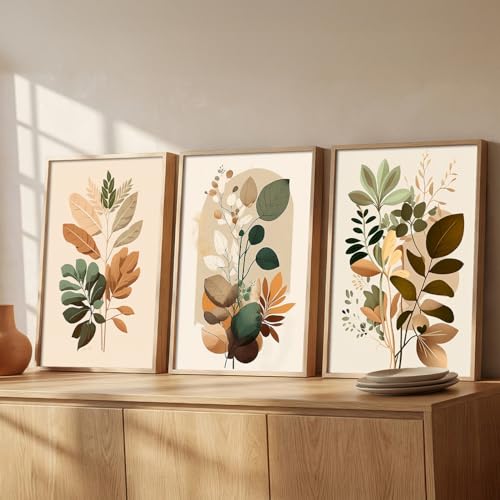 Image of kotart Painting for Wall Decoration - Modern Art Wall Decor Framed Painting for Living Room Bedroom - Framed Wall Posters /Paintings with Frame Set of 3 (Art-6, 19X25 inch)