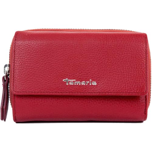 Portefeuille rouge Tamaris Amanda grand format zippé anti-perte