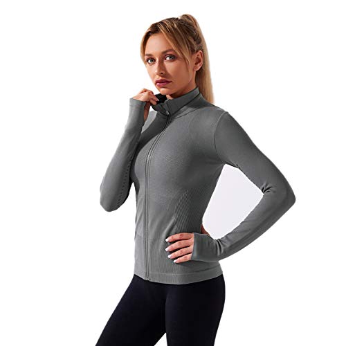 Chaqueta de correr para mujer deportiva elástica contra sudor