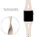 Secbolt Leather Bands Compatible with Apple Watch Band 38mm 40mm 41mm iwatch SE Series 8 7 6 5 4 3 2 1, Slim Strap with Breathable Hole Replacement Wristband Women, Nude