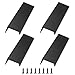 KLYNGTSK 4 PCS Poignée d'Armoire de Cuisine Noir avec 8 Vis, Poignée de Meuble en Aluminium Poignet de Meuble de Cuisine Poignées Meuble Tiroir 120 * 32 * 17.7mm pour Maison, Placard, Garage