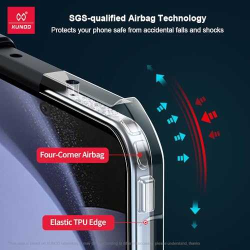 Image of PRITO Compatible for Samsung Galaxy Z Fold 6 Case - Clear Beatle Slim Phone Case with Hard Pc Back, Soft TPU Edges, Hinge, Non-Yellowing, Shockproof Protective Cover for Z Fold 6