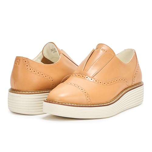 Cole Haan Cole Haan Women's Originalgrand Platform Laceless Oxfords, Biscuit/Ivory, 8-C US