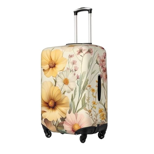 Vintage Floral Elastic Travel Luggage Cover, Washable Spandex Suitcase Protector, Anti-Scratch Fits 18-32 Inch2