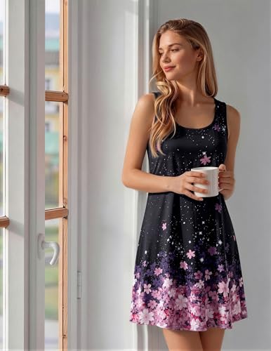 Image of Avidlove Sleepwear for Women Tank Nightgown Chemise Racerback Sleeveless Sleep Dress
