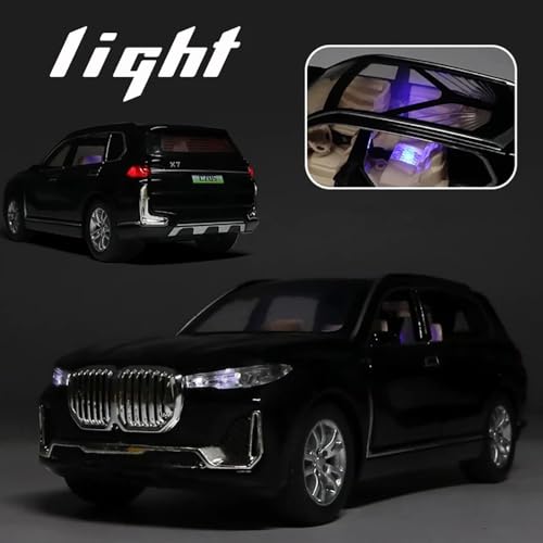 Image of DARVICE 132 Diecast Car BM X7 Sport Diecast Metal Toy Car for Kids Light Sound Pullback Openable Door