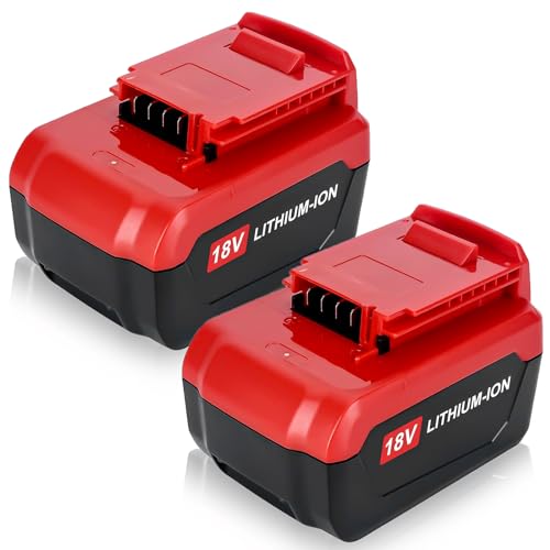 2 Pack 8.0Ah PC18BLX Replacement for Porter Cable 18 Volt Battery 8000mAh Lithium ion Compatible with Porter Cable 18V Battery PC18B PC18BL PC18BLX PC18BLEX PCC489N PC188 Cordless Power Tool (Red)