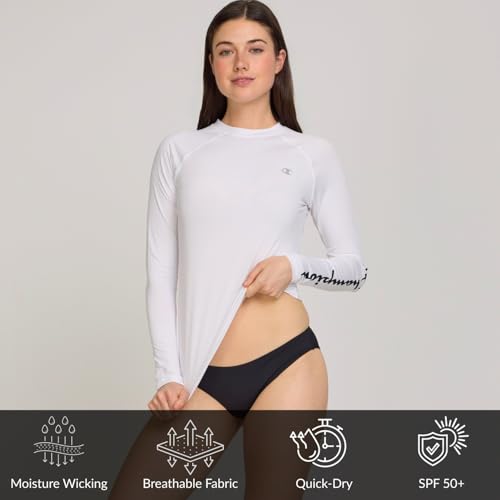 Champion Women's Long Sleeve Rash Guard, UPF 50+ SPF Protection Swim Shirt - image 4
