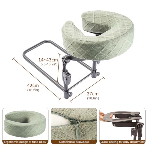 Reposacabezas de masaje para cama y soporte plegable ajustable en color verde 5