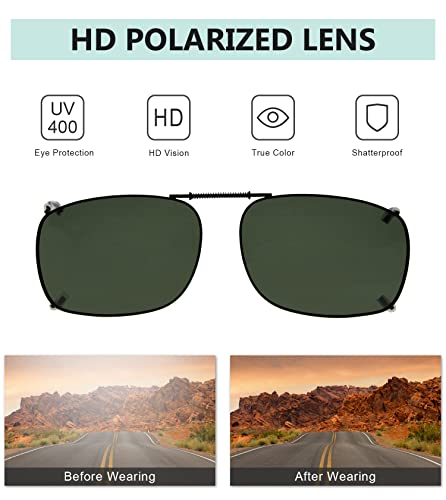 Image of Eyekepper Clip on Sunglasses Over Eyeglasses, 57 * 39MM