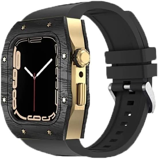 Kit de modificación de titanio y carbono para Apple Watch 45mm 6